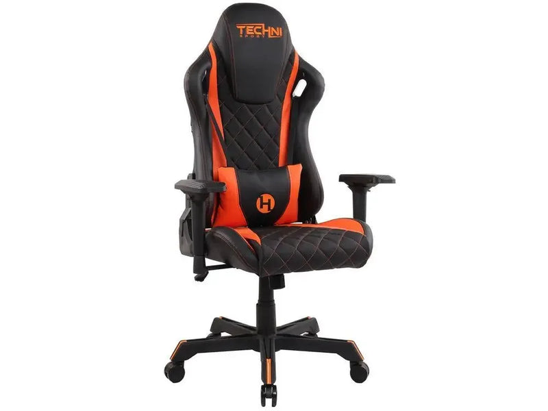 Cadeira Gamer Techni Sport Preto e Laranja – Conforto Supremo para Jogar Sem Limites!