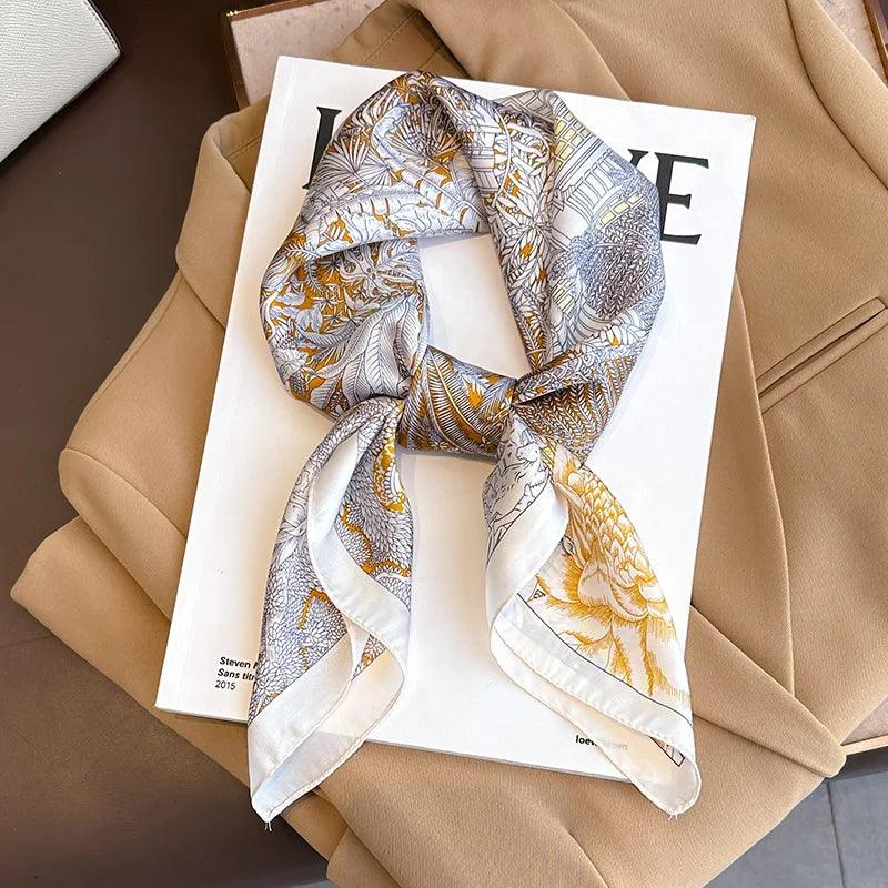 Lenço de Cetim Elegante 70x70cm – A Tendência Luxuosa para Mulheres Sofisticadas!