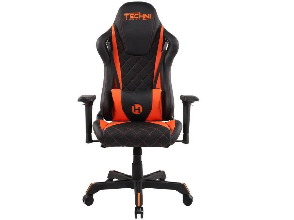 Cadeira Gamer Techni Sport Preto e Laranja – Conforto Supremo para Jogar Sem Limites!