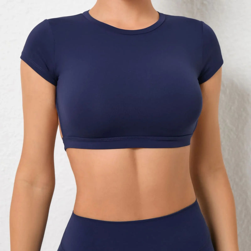 Top Fitness Feminino: Respirável, Estiloso e Aberto nas Costas – Liberdade Total para Seus Treinos!