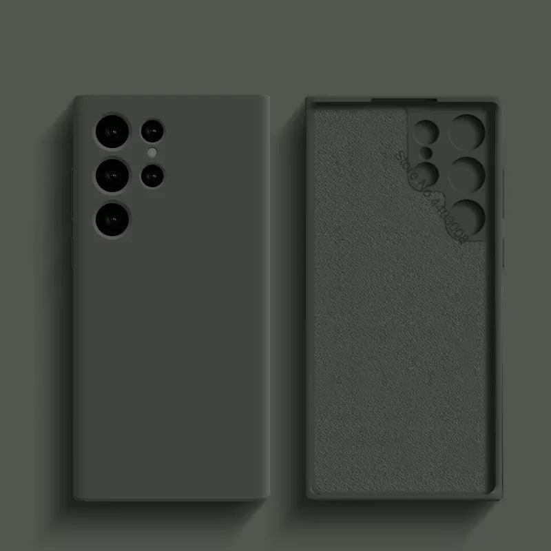 A Capa Mais Macia e Estilosa para Samsung – Proteção Antichoque com Toque de Silicone Premium Para seu Samsung A53, A54, S23, S24, S23 Ultra e S24 Ultra!