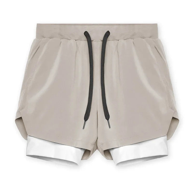 O Short Masculino 2 em 1 Que Respira com Você – Liberdade, Secagem Rápida e Estilo em Camadas para Treinos, Praia e Corridas!
