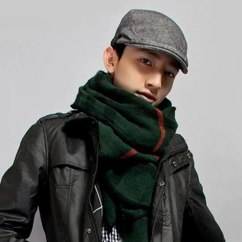 Boina Masculina Clássica de Lã – Estilo Artista, Alta Qualidade para Outono/Inverno