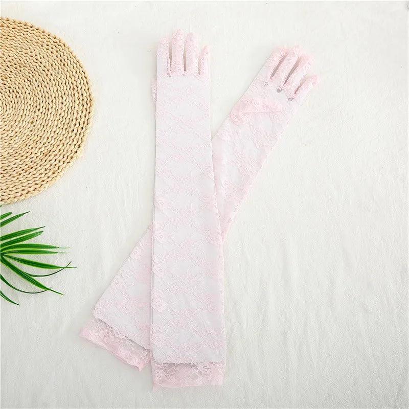 Luvas Longas de Renda com Toque Sexy e Sofisticado – O Acessório Perfeito para Momentos Inesquecíveis