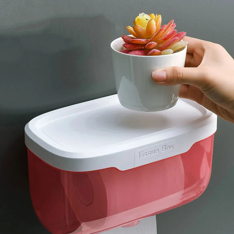 Transforme Seu Banheiro: Suporte de Papel Higiênico à Prova d’Água com Prateleira Funcional e Design Inteligente!