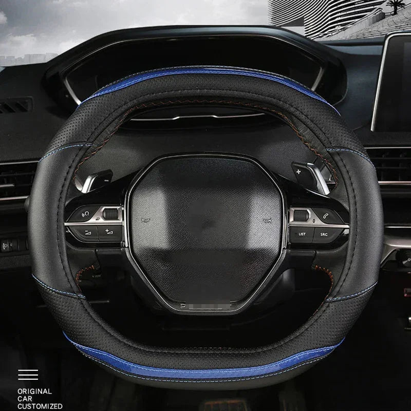 Transforme o Interior do Seu Peugeot com Estilo: Capa de Volante em Microfibra + Couro Premium para 3008, 4008 e 5008