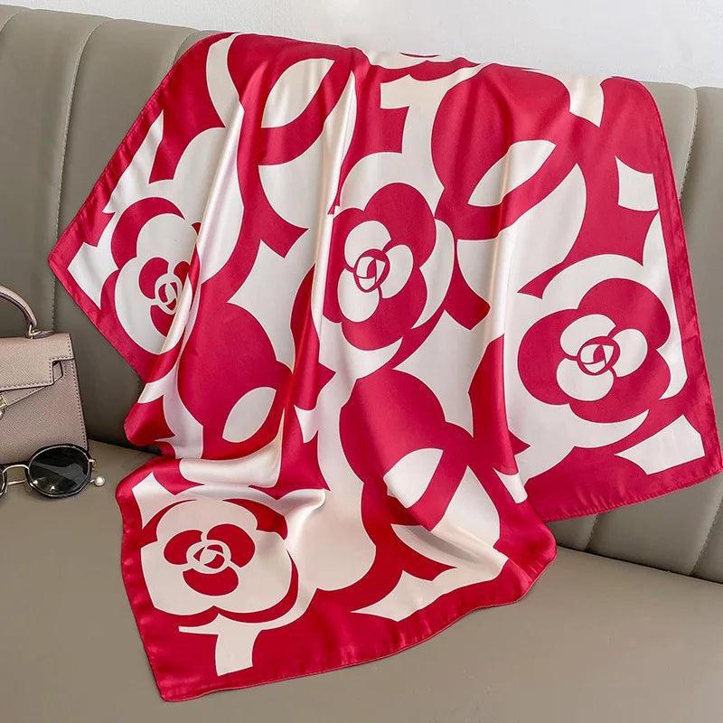 Lenço de Cetim Elegante 70x70cm – A Tendência Luxuosa para Mulheres Sofisticadas!