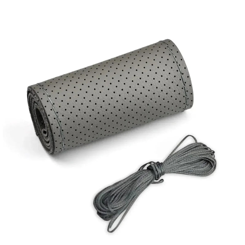 Transforme Seu Volante com Estilo e Segurança: Capa de Couro DIY Costurável Antiderrapante e Respirável – Ideal para Volantes de 38cm!