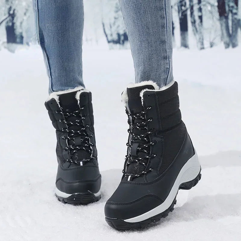 Elegância e Conforto no Inverno – Botas de Neve Femininas Antiderrapantes, Impermeáveis e com Plataforma para Máxima Proteção e Estilo!