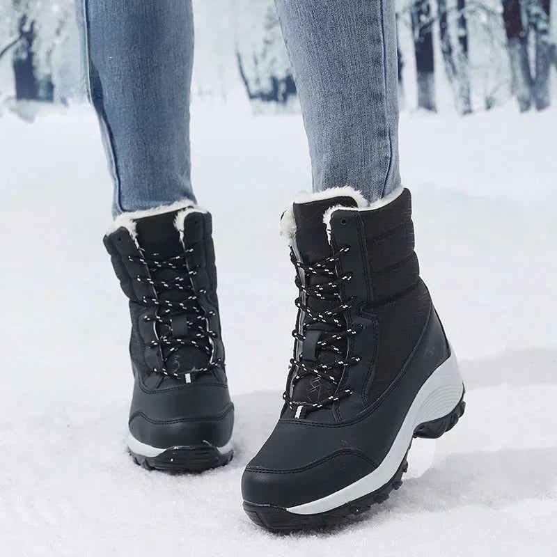 Elegância e Conforto no Inverno – Botas de Neve Femininas Antiderrapantes, Impermeáveis e com Plataforma para Máxima Proteção e Estilo!
