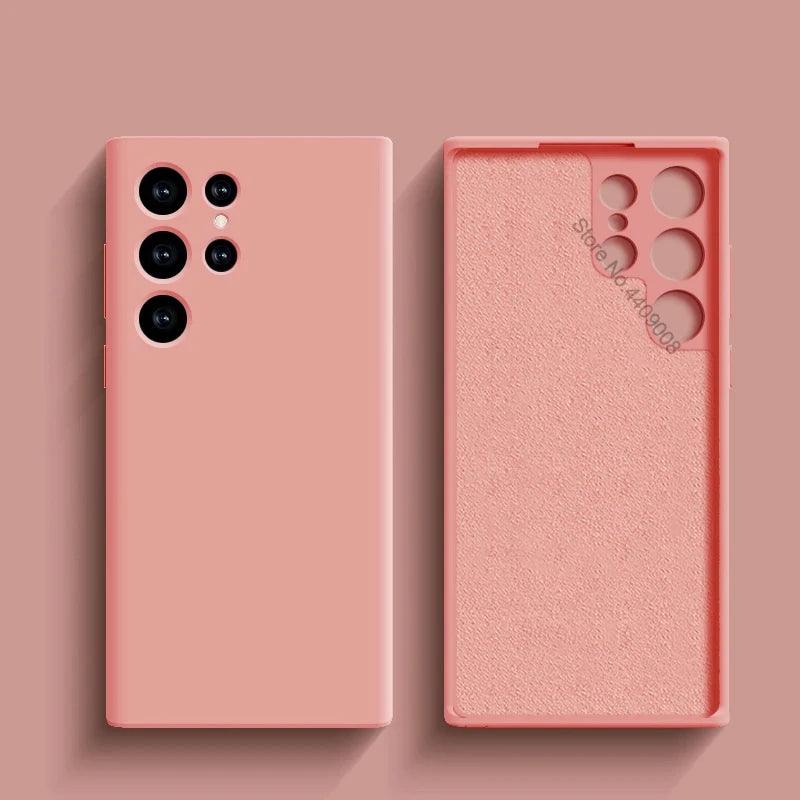 A Capa Mais Macia e Estilosa para Samsung – Proteção Antichoque com Toque de Silicone Premium Para seu Samsung A53, A54, S23, S24, S23 Ultra e S24 Ultra!