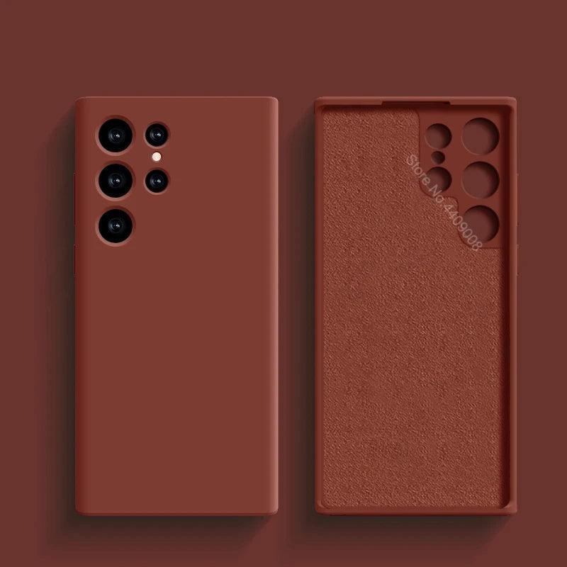 A Capa Mais Macia e Estilosa para Samsung – Proteção Antichoque com Toque de Silicone Premium Para seu Samsung A53, A54, S23, S24, S23 Ultra e S24 Ultra!