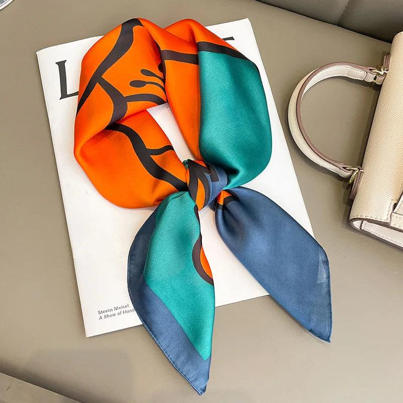 Lenço de Cetim Elegante 70x70cm – A Tendência Luxuosa para Mulheres Sofisticadas!