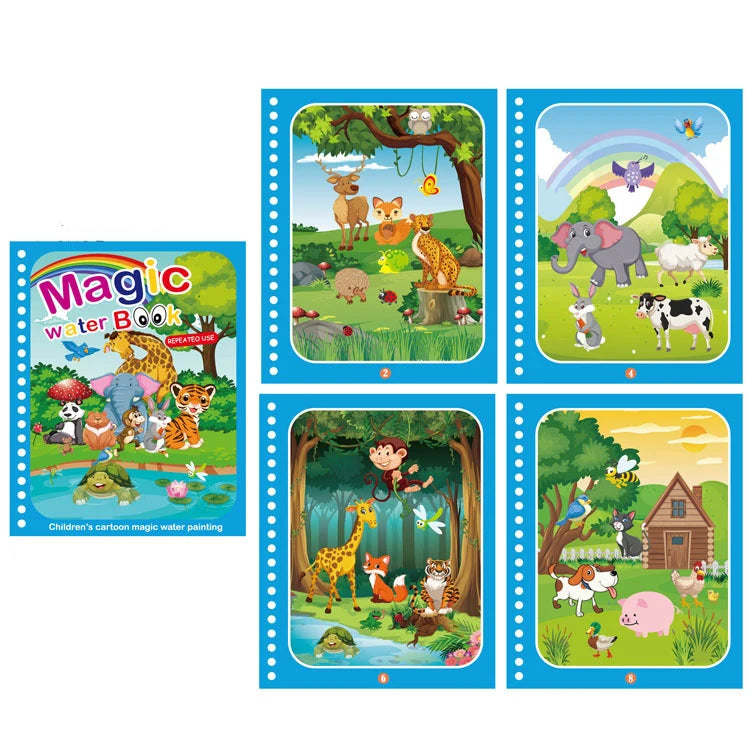 Desperte a Criatividade com os Livros Mágicos de Desenho com Água!