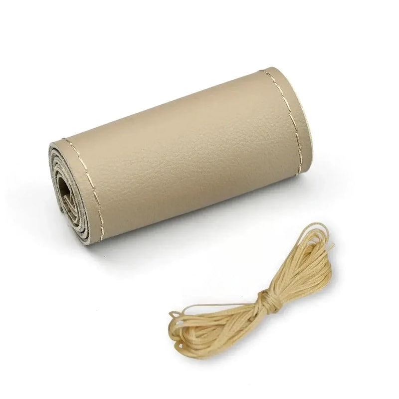 Transforme Seu Volante com Estilo e Segurança: Capa de Couro DIY Costurável Antiderrapante e Respirável – Ideal para Volantes de 38cm!