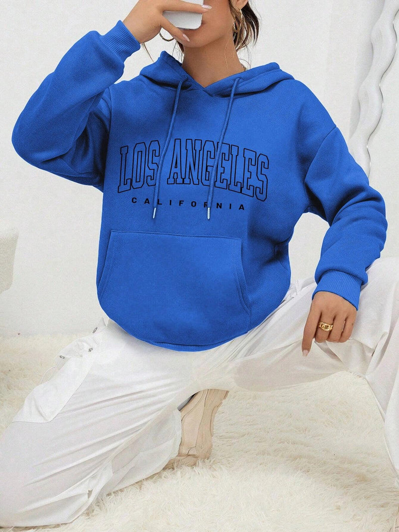 Moletom Capuz Feminino Los Angeles – Estilo Americano com Arte Urbana e Conforto Descontraído!