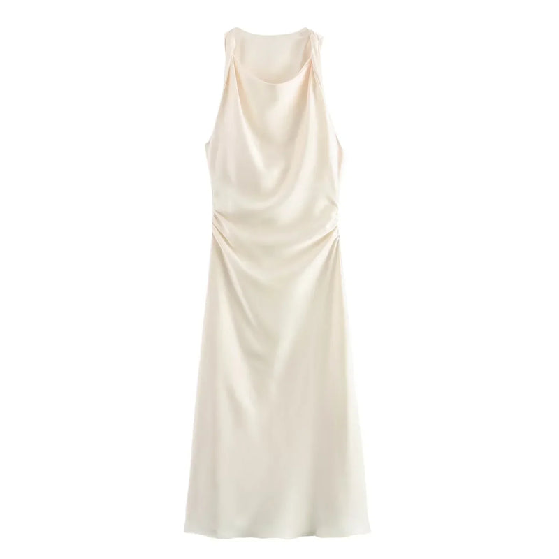 Vestidos Longos de Cetim Femininos – Elegância Atemporal para Noites de Festa, Verão Sensual e Sofisticado