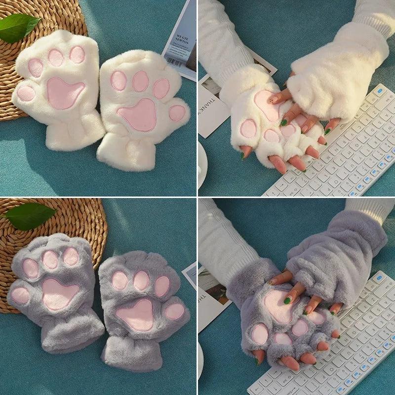 As Luvas Mais Fofas do Inverno: Estilo Pata de Gato, Quentinhas, Divertidas e Perfeitas Para Quem Ama Fantasia!