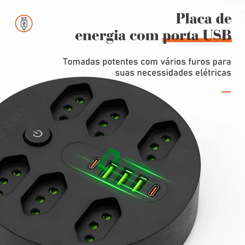 Mais Que Uma Extensão: A Solução Elétrica Completa com Filtro, USB e Alcance Extra!