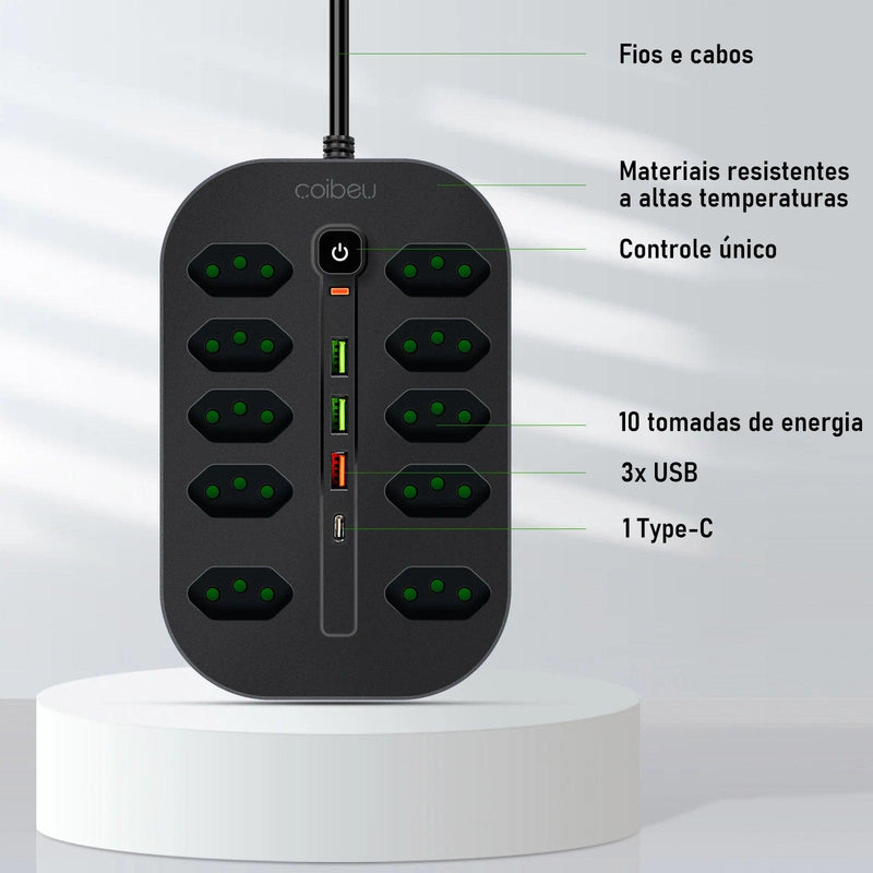 Mais Que Uma Extensão: A Solução Elétrica Completa com Filtro, USB e Alcance Extra!