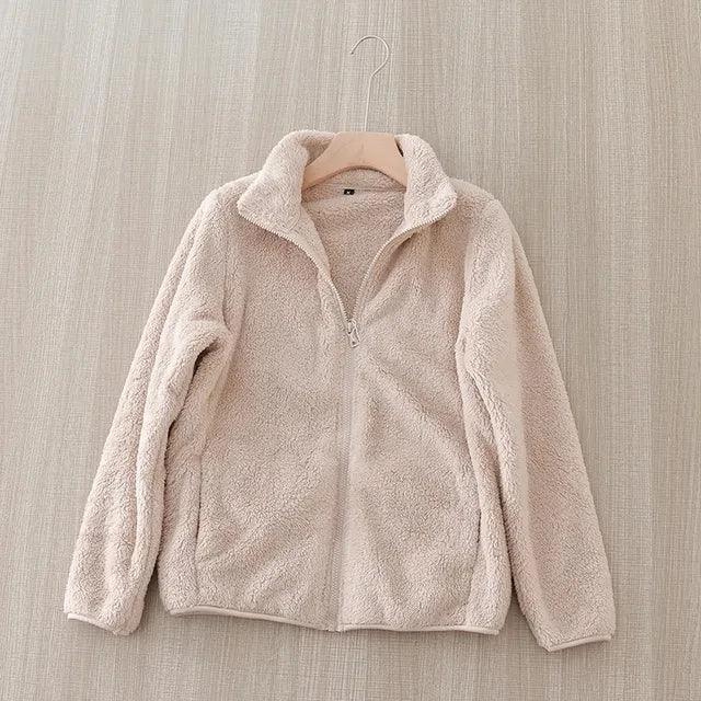 Casaco Feminino Dupla Face em Lã Coral – A jaqueta de inverno super quente, macia e estilosa que vai transformar seus dias frios em puro aconchego!