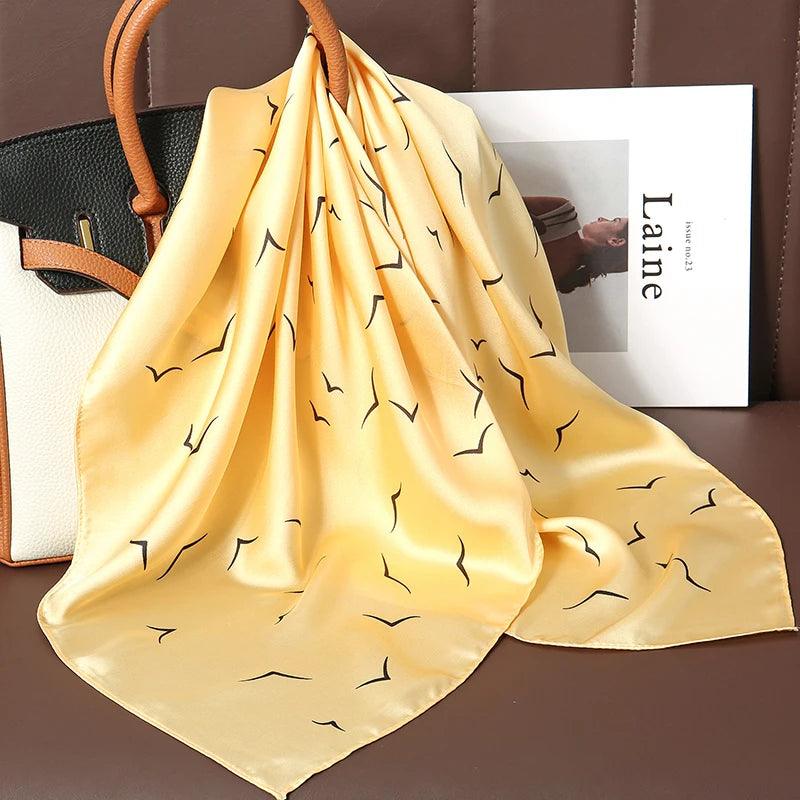 Lenço de Cetim Elegante 70x70cm – A Tendência Luxuosa para Mulheres Sofisticadas!