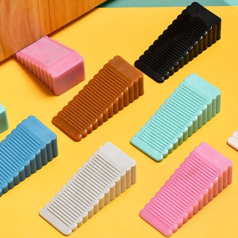 Trave com Segurança e Estilo! Batente de Porta em Silicone Anti Vento para Casa e Escritório – Firmeza sem Danos!