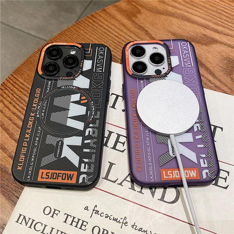 Capa Magnética Fosca de Luxo para iPhone 12 a 16 Pro Max – MagSafe, À Prova de Choque, Carregamento Sem Fio e Estilo Premium