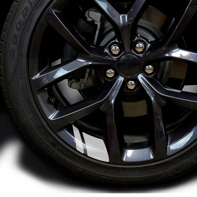 Transforme Suas Rodas com Estilo - 5 Adesivos Reflexivos para Rodas Dodge, Jeep, Chrysler e Esportivos!