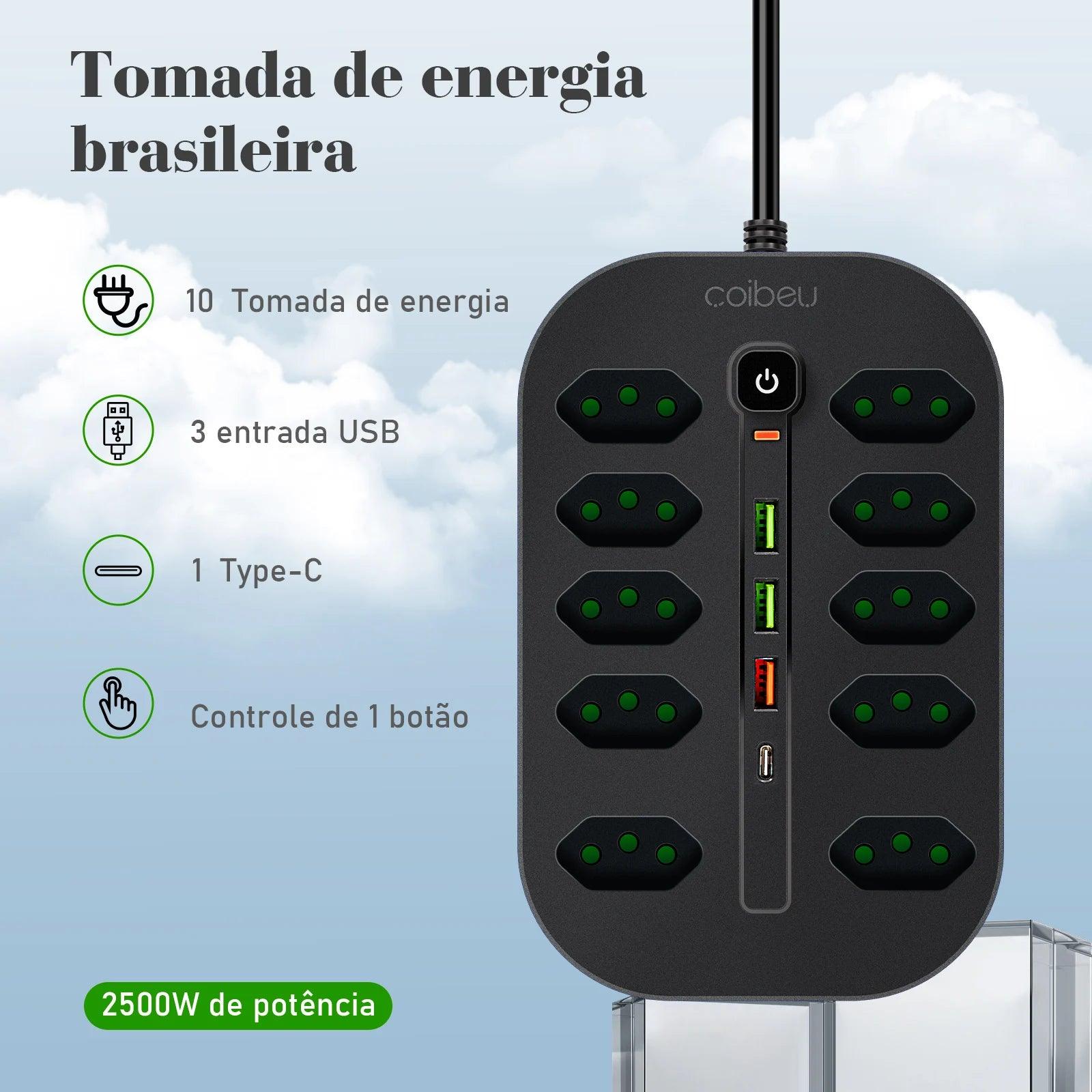 Mais Que Uma Extensão: A Solução Elétrica Completa com Filtro, USB e Alcance Extra!