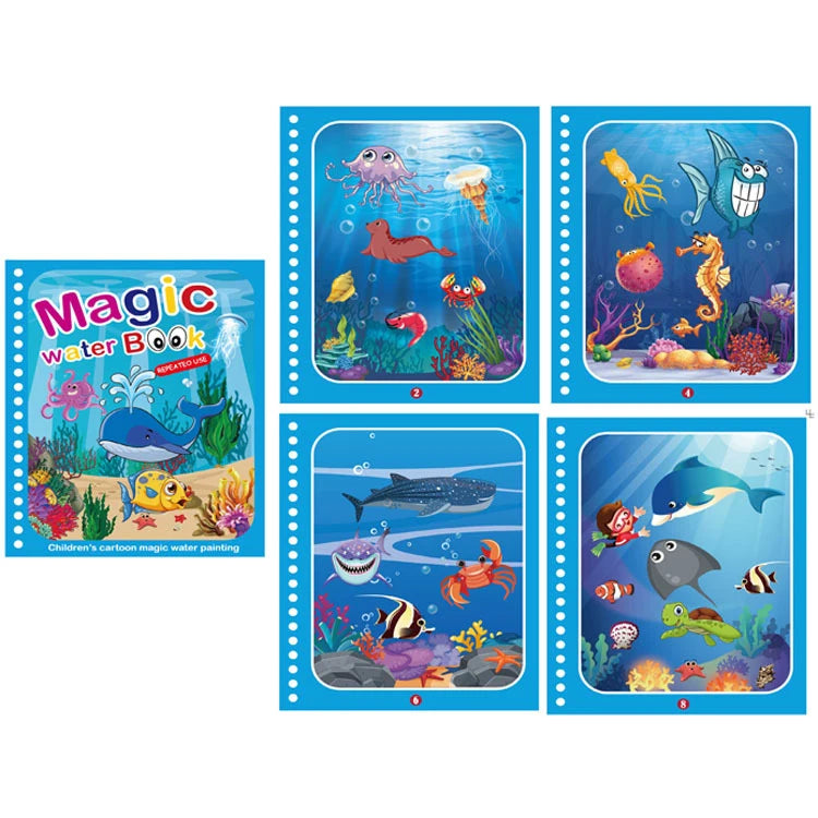 Desperte a Criatividade com os Livros Mágicos de Desenho com Água!