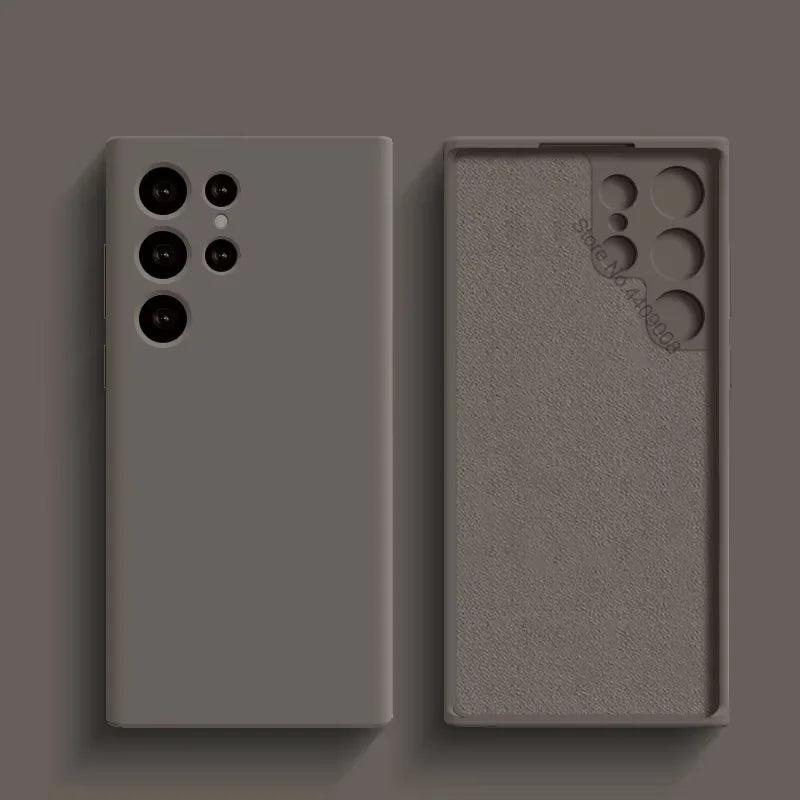 A Capa Mais Macia e Estilosa para Samsung – Proteção Antichoque com Toque de Silicone Premium Para seu Samsung A53, A54, S23, S24, S23 Ultra e S24 Ultra!