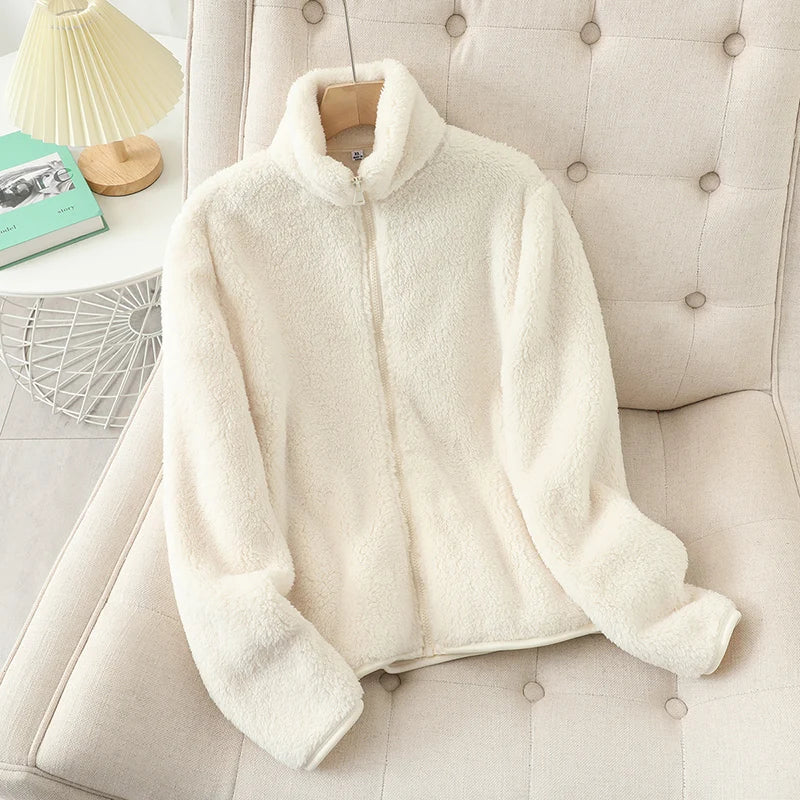 Casaco Feminino Dupla Face em Lã Coral – A jaqueta de inverno super quente, macia e estilosa que vai transformar seus dias frios em puro aconchego!