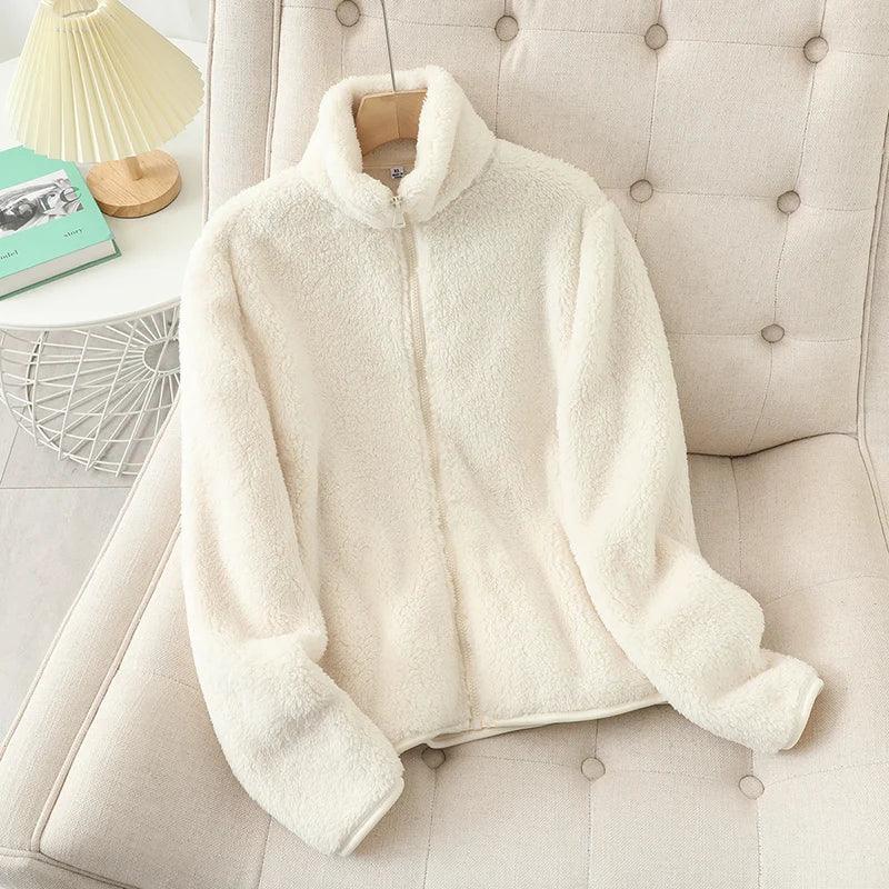 Casaco Feminino Dupla Face em Lã Coral – A jaqueta de inverno super quente, macia e estilosa que vai transformar seus dias frios em puro aconchego!