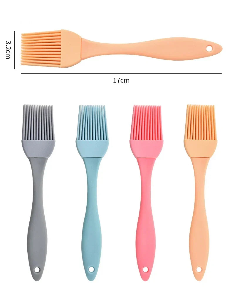 Escova de Silicone Multiuso para Churrasco e Cozinha – Resistente ao Calor, Prática e Perfeita para Molhos, Ovos, Confeitaria e Carnes!