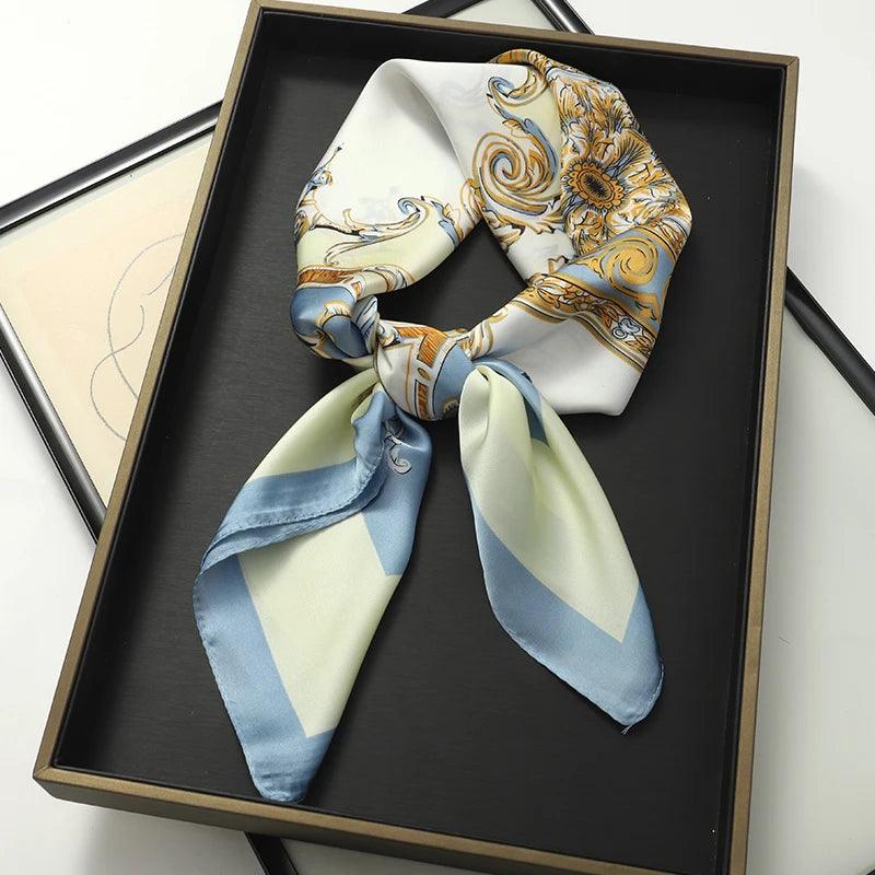 Lenço de Cetim Elegante 70x70cm – A Tendência Luxuosa para Mulheres Sofisticadas!