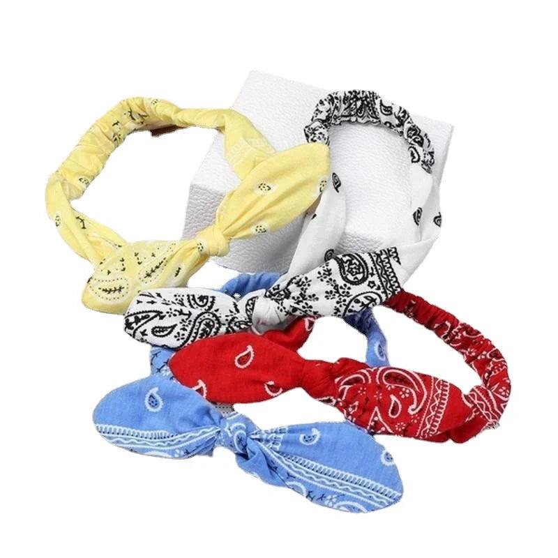 Faixas de Cabelo Femininas Vintage – Bandanas Estilo Nó Cruzado, Macias e Elásticas para Looks Cheios de Charme