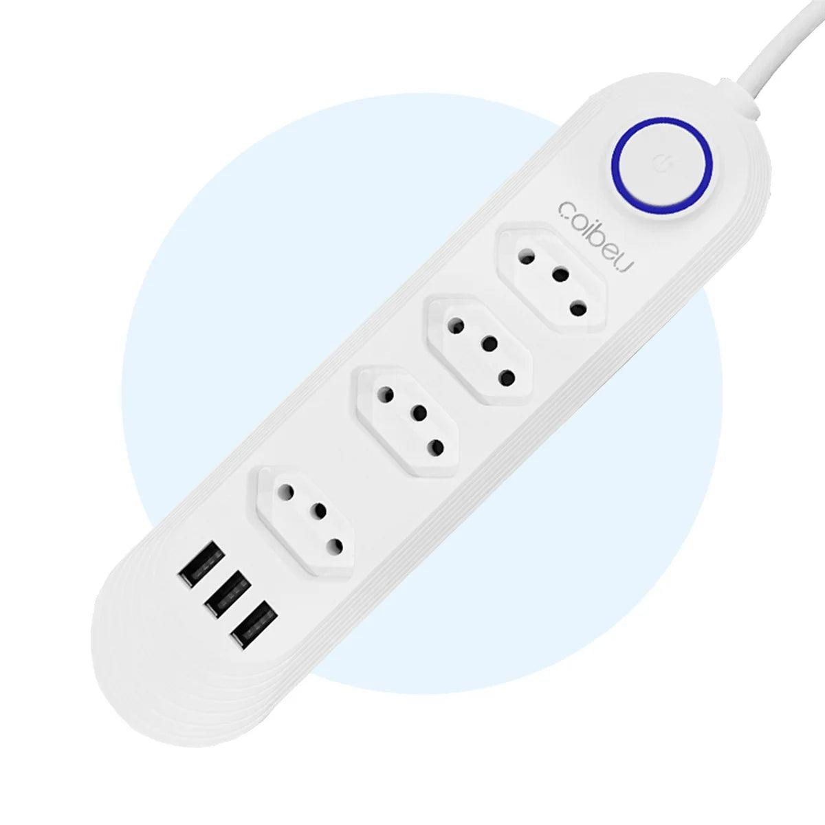 Mais Tomadas, Menos Bagunça – Extensão Elétrica Retrátil com USB e Proteção Inteligente!