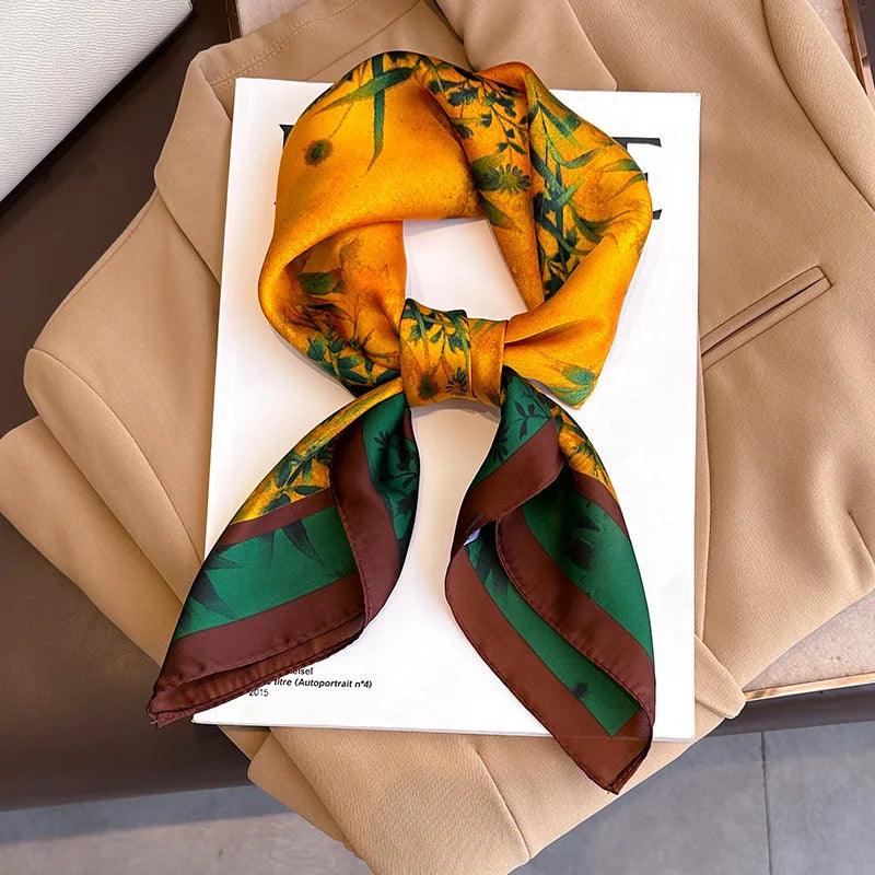 Lenço de Cetim Elegante 70x70cm – A Tendência Luxuosa para Mulheres Sofisticadas!