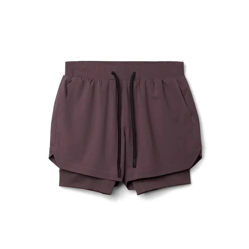 O Short Masculino 2 em 1 Que Respira com Você – Liberdade, Secagem Rápida e Estilo em Camadas para Treinos, Praia e Corridas!