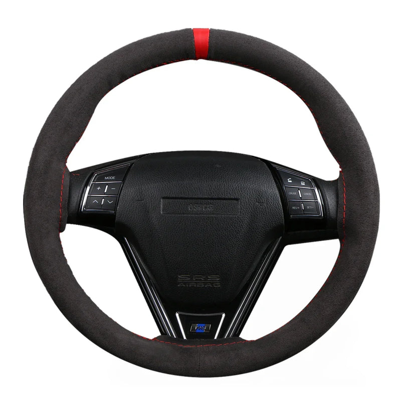 Transforme Seu Volante com Estilo: Capa Universal de Camurça com Costura à Mão para um Toque Luxuoso e Antiderrapante!