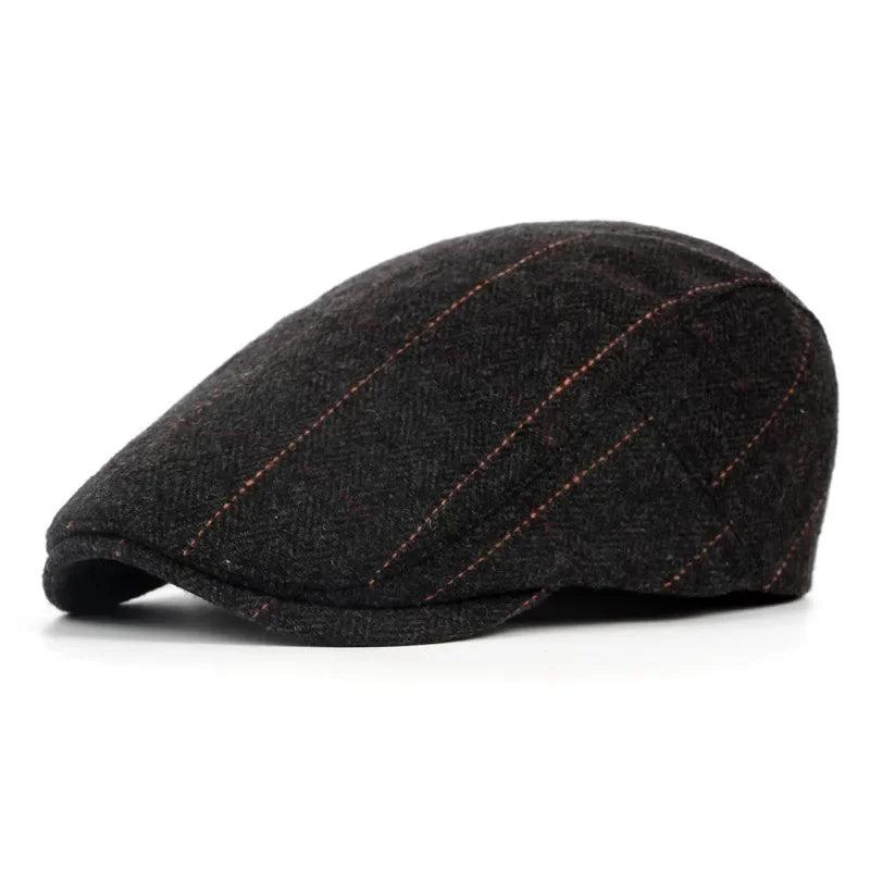 Boina Masculina Clássica de Lã – Estilo Artista, Alta Qualidade para Outono/Inverno