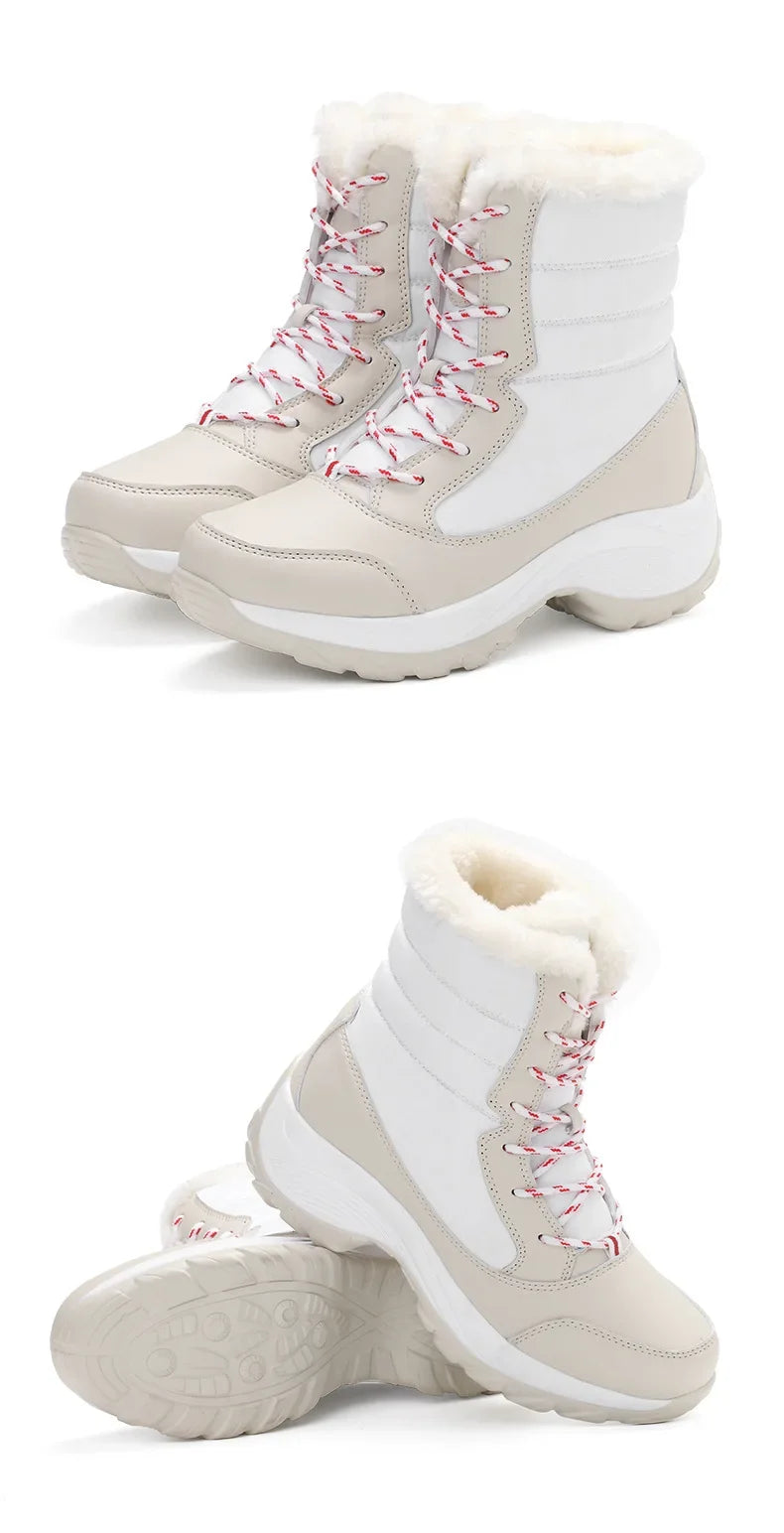 Elegância e Conforto no Inverno – Botas de Neve Femininas Antiderrapantes, Impermeáveis e com Plataforma para Máxima Proteção e Estilo!