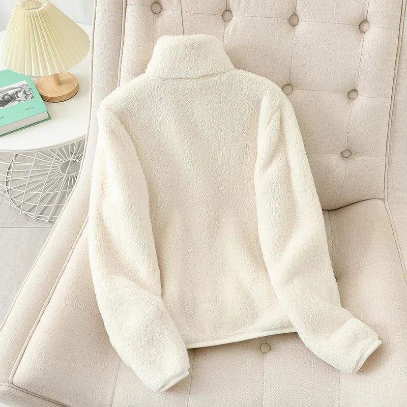 Casaco Feminino Dupla Face em Lã Coral – A jaqueta de inverno super quente, macia e estilosa que vai transformar seus dias frios em puro aconchego!