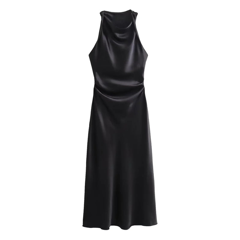 Vestidos Longos de Cetim Femininos – Elegância Atemporal para Noites de Festa, Verão Sensual e Sofisticado