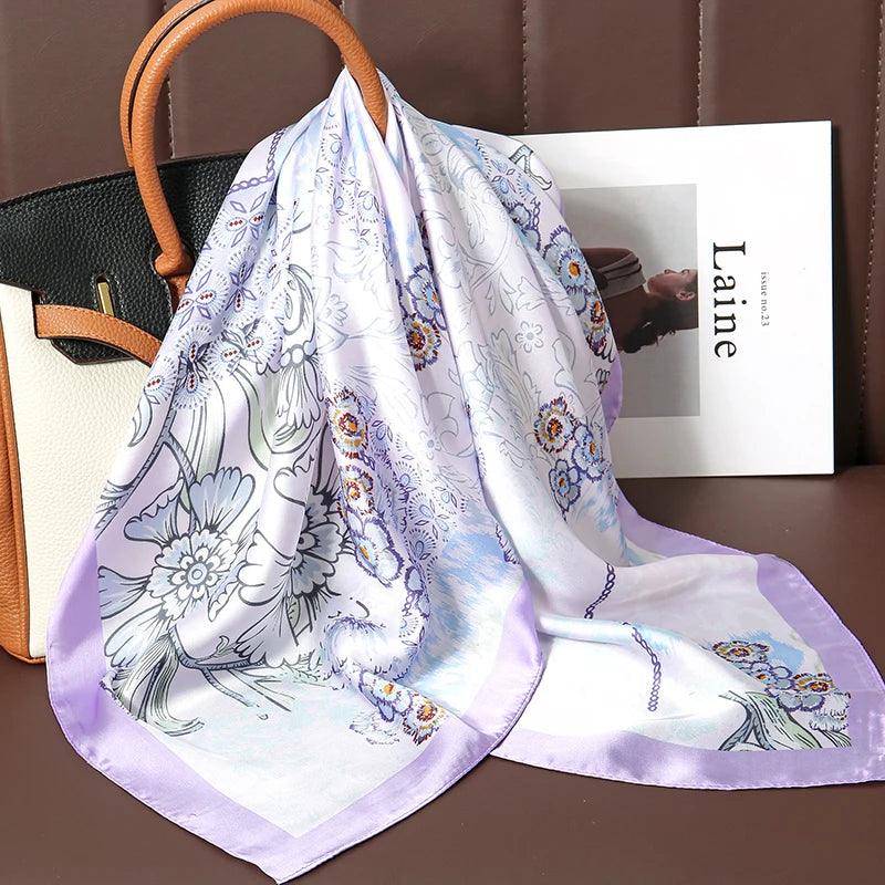 Lenço de Cetim Elegante 70x70cm – A Tendência Luxuosa para Mulheres Sofisticadas!