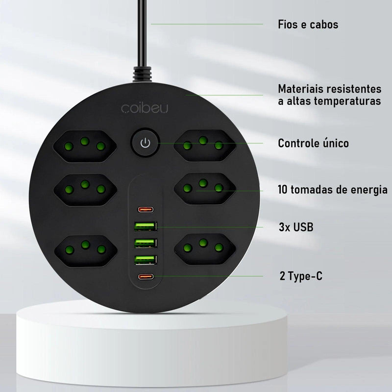 Mais Que Uma Extensão: A Solução Elétrica Completa com Filtro, USB e Alcance Extra!
