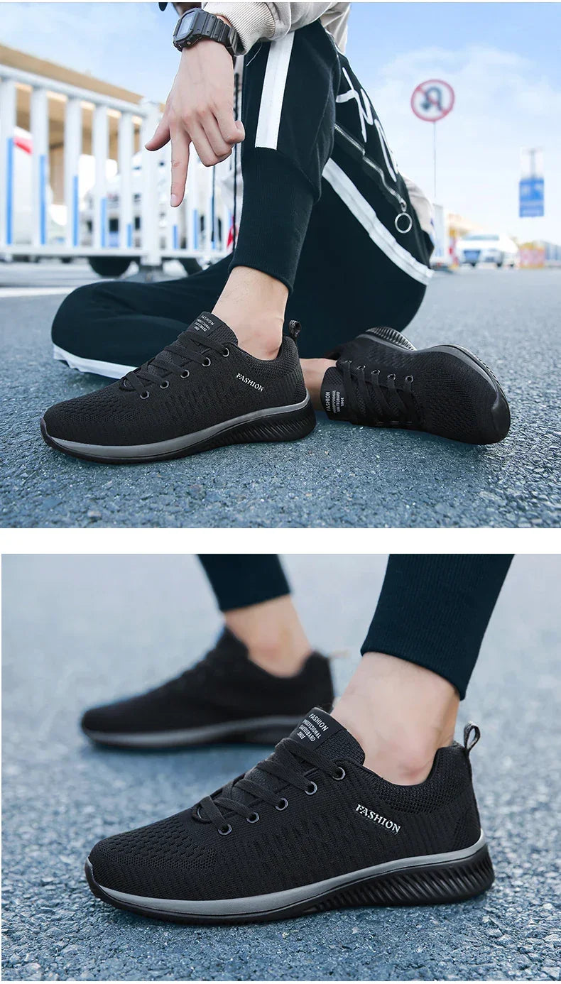 Tênis Masculino de Corrida e Caminhada – Leve, Respirável e com Estilo Esportivo para o Dia Todo!