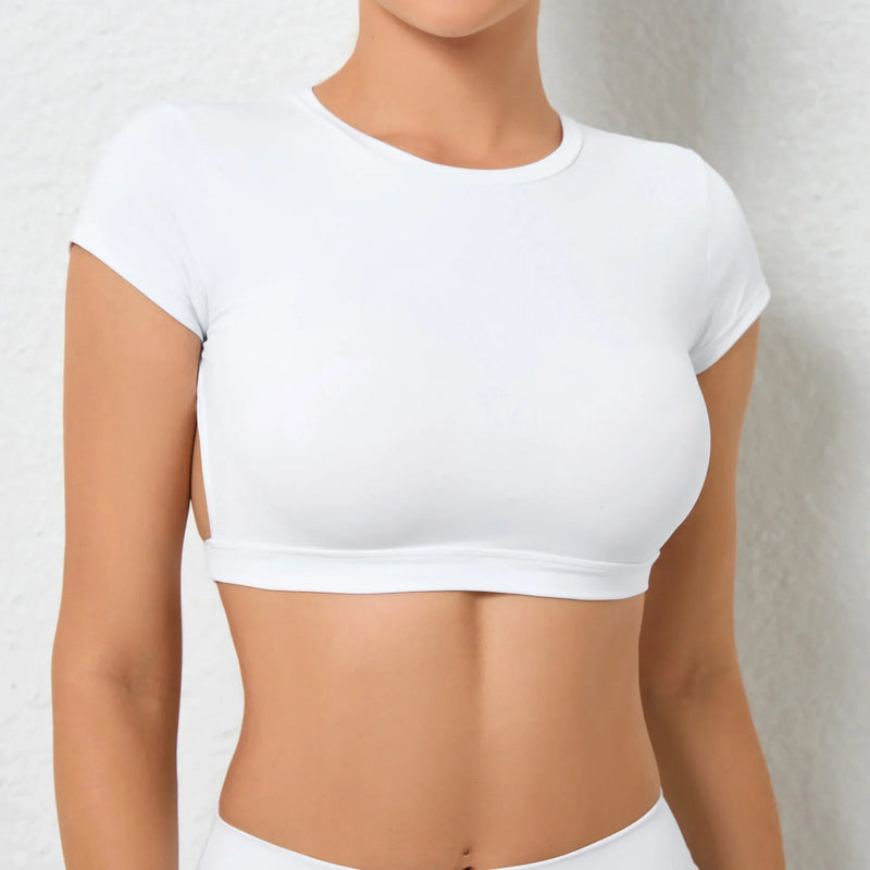 Top Fitness Feminino: Respirável, Estiloso e Aberto nas Costas – Liberdade Total para Seus Treinos!