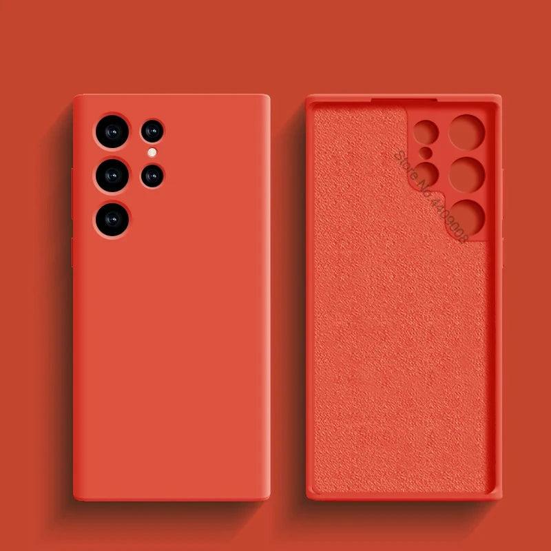 A Capa Mais Macia e Estilosa para Samsung – Proteção Antichoque com Toque de Silicone Premium Para seu Samsung A53, A54, S23, S24, S23 Ultra e S24 Ultra!